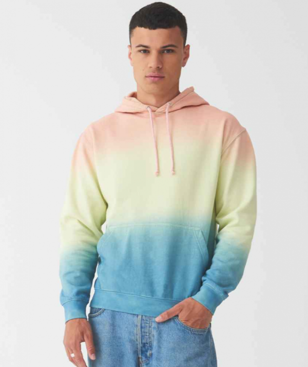 Hoodie Dip-dye dengan Warna Pastel Lembut